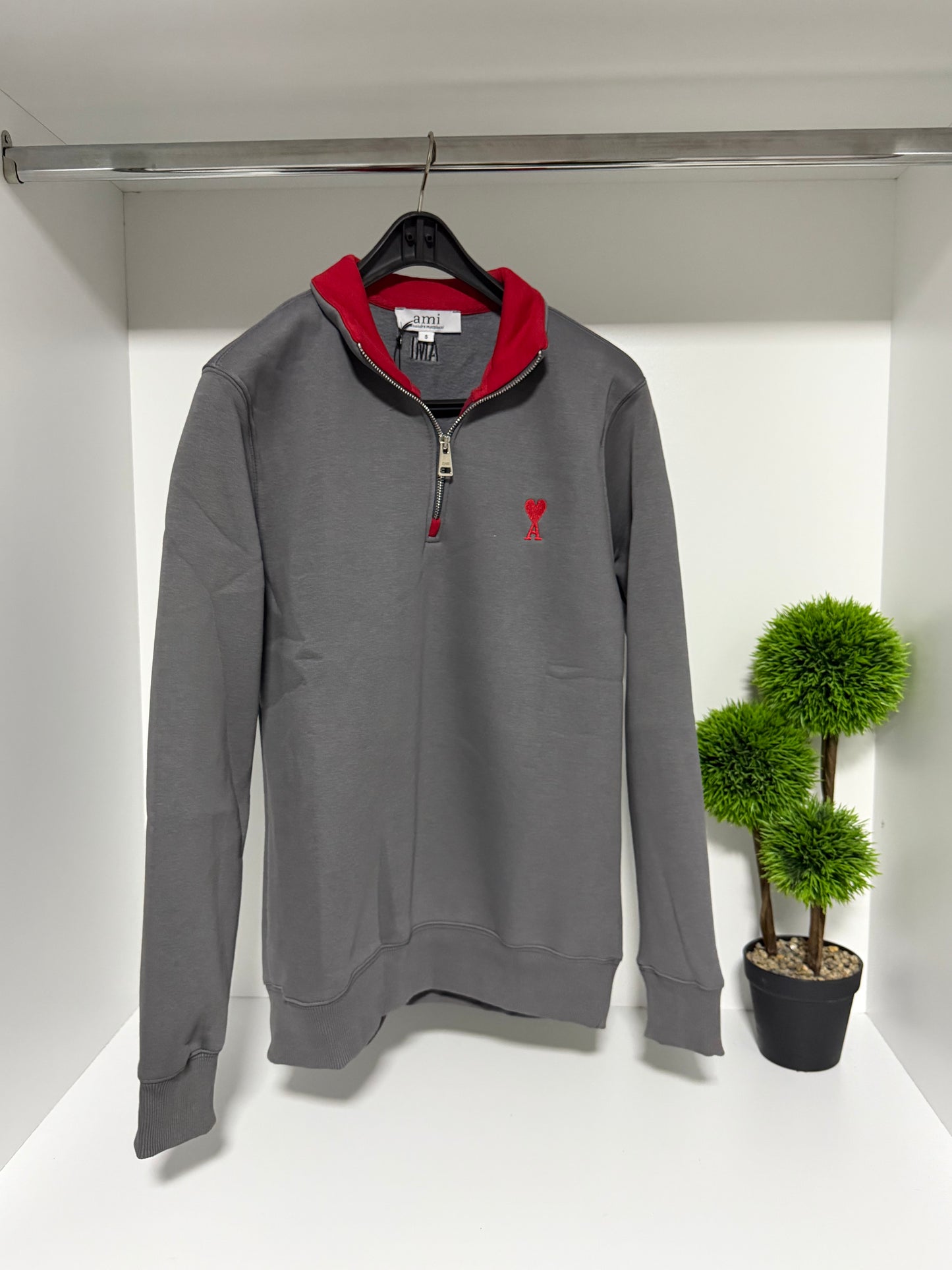 Ami Half-Zip duks